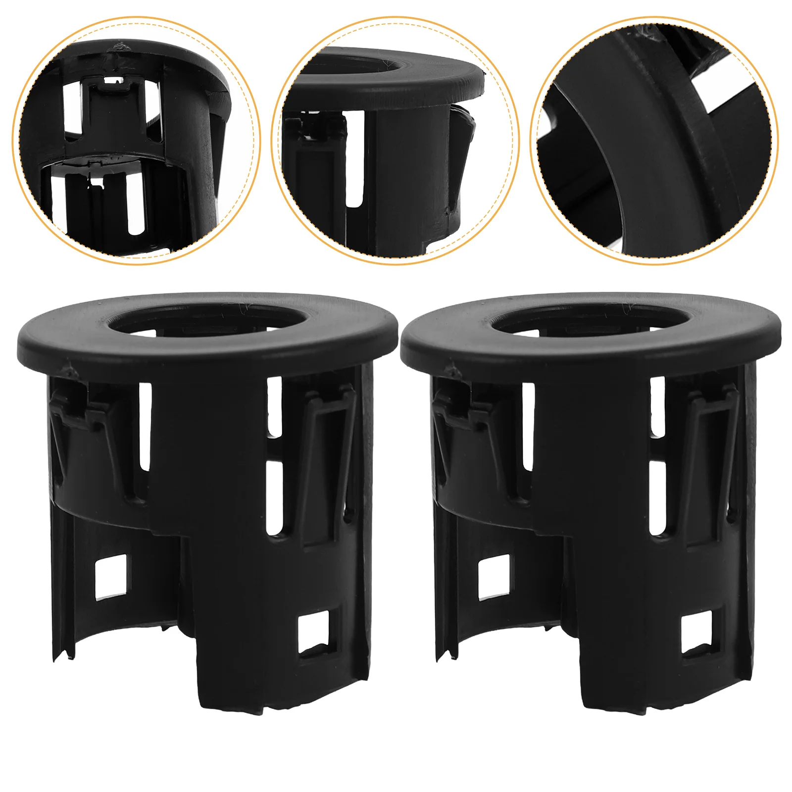 

4Pcs Rear Parking Aid Sensor Bezel Kit for RAM 1500 5ls52tzzaa Backup Sensor Retainer Rear Bumper Bracket Parking Assist