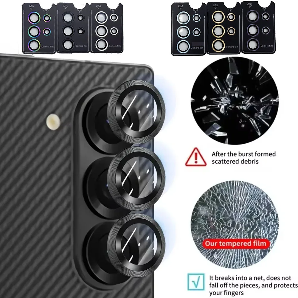 Metal Ring Tempered Glass Camera Protectors For Samsung Galaxy S26 Ultra/S26 Plus/S26 Camera Lens Protector Film For Galaxy S26