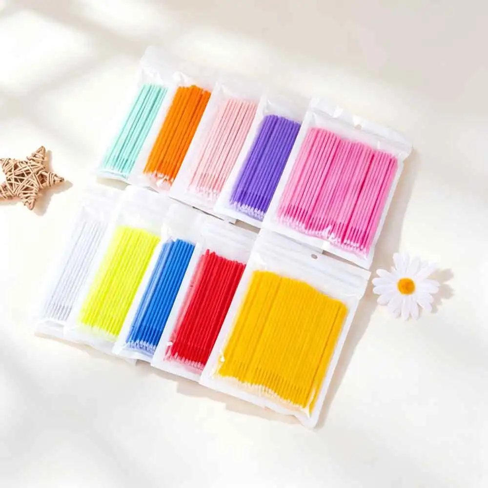 100PCS Removing Swab Micro Brush For Eyelash Extension Tools Disposable MicroBrush Eyelashes Extension Individual Lash