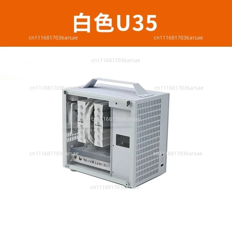 Portable Side Transparent All-Aluminum Mini Case With Power Supply
