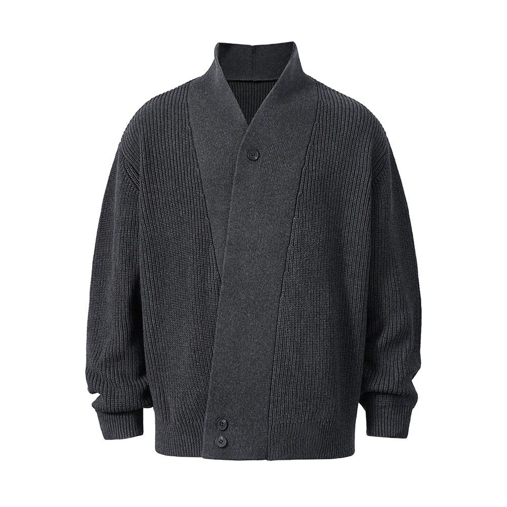 Vintage Stand Black Color Mens and Womens Sweater High Street Cleanfit Baggy Knitted Clothes Oversized Loose Casual Sweaters