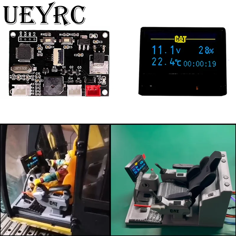 

LED LCD Module Mini Display with LOGO for 1/12 1/14 Hydraulic Excavator Forklift Carter 336 Kobelco Volvo Liebherr 970 HUI NA