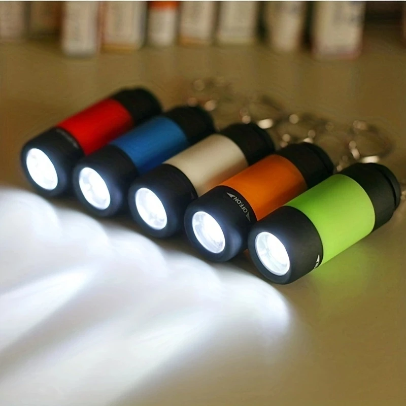 Mini USB Rechargeable Keychain Light Powerful LED Torch for Night Sports Outdoor Camping Hiking Portable Emergencies Lighting