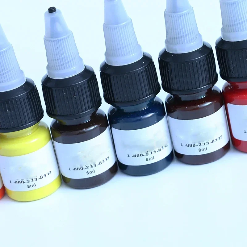 1pcs 8ml Tattoo Ink Pigments Micropigmentation Semi Permanent Makeup Machine Eyebrows Lip Tint Beauty Pmu Microblading Inks