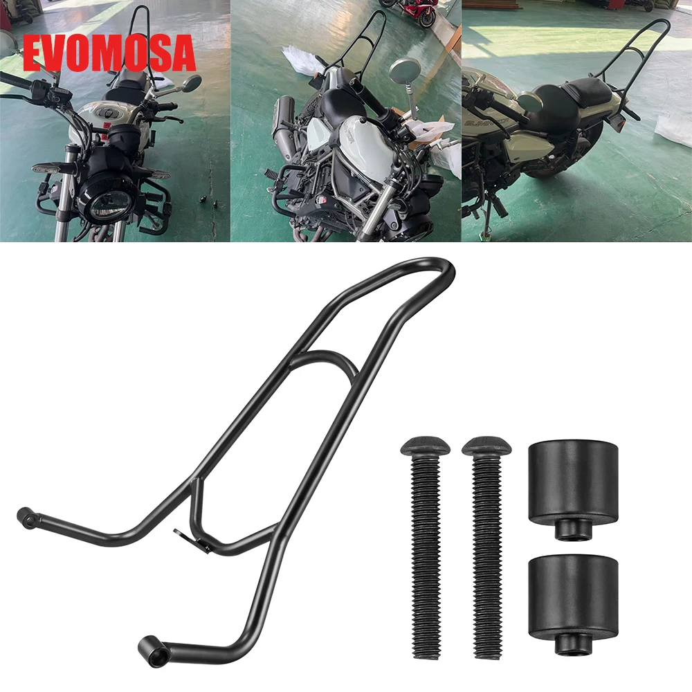

Motorcycle Accessorie Detachable Luggage Rear Passenger Sissy Bar Backrest Cushion Pad Mount Support For Kawasaki Eliminator 500