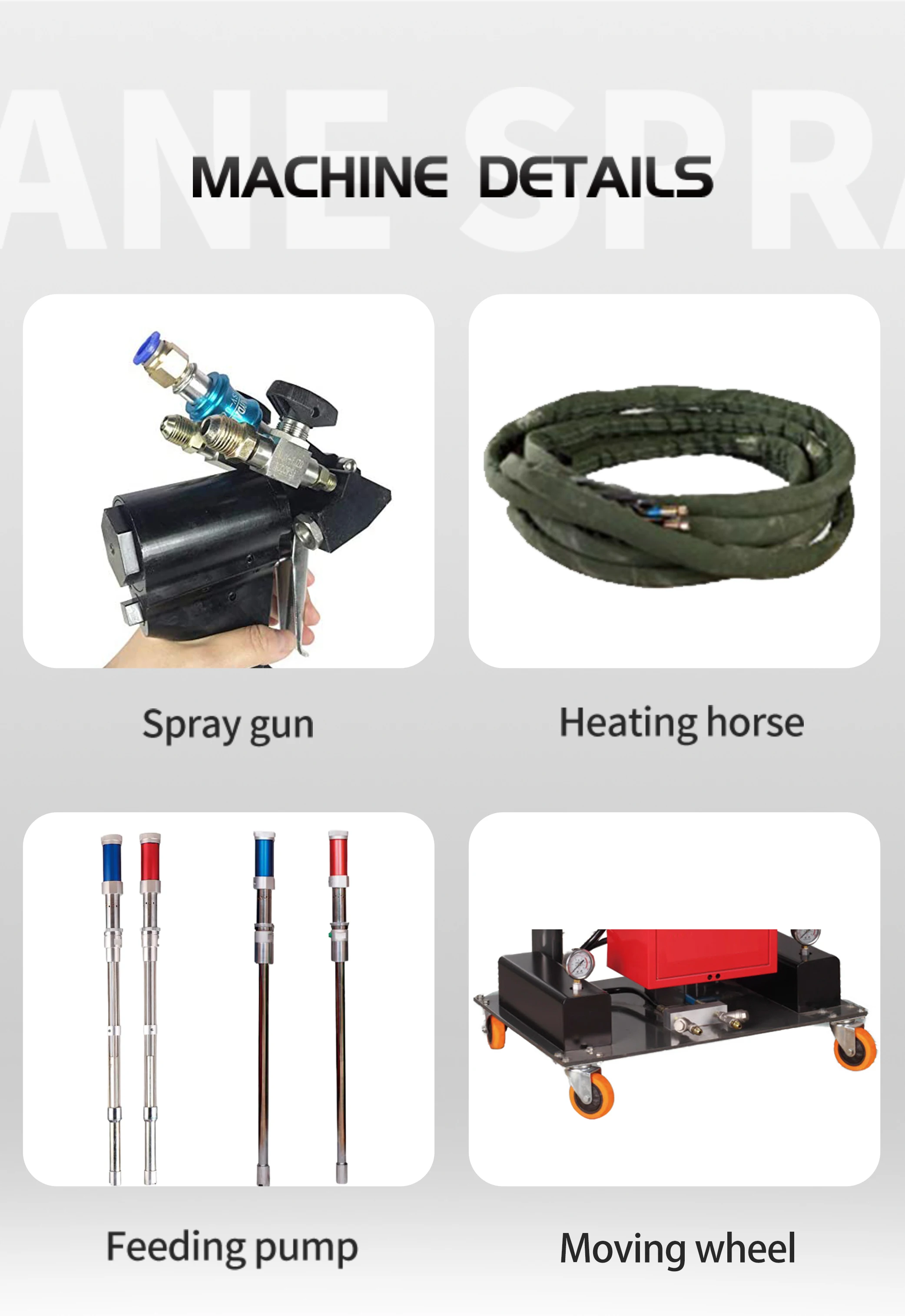Wall Insulation PU Polyurethane Foam Spray Roof Coating Foam Making Machine