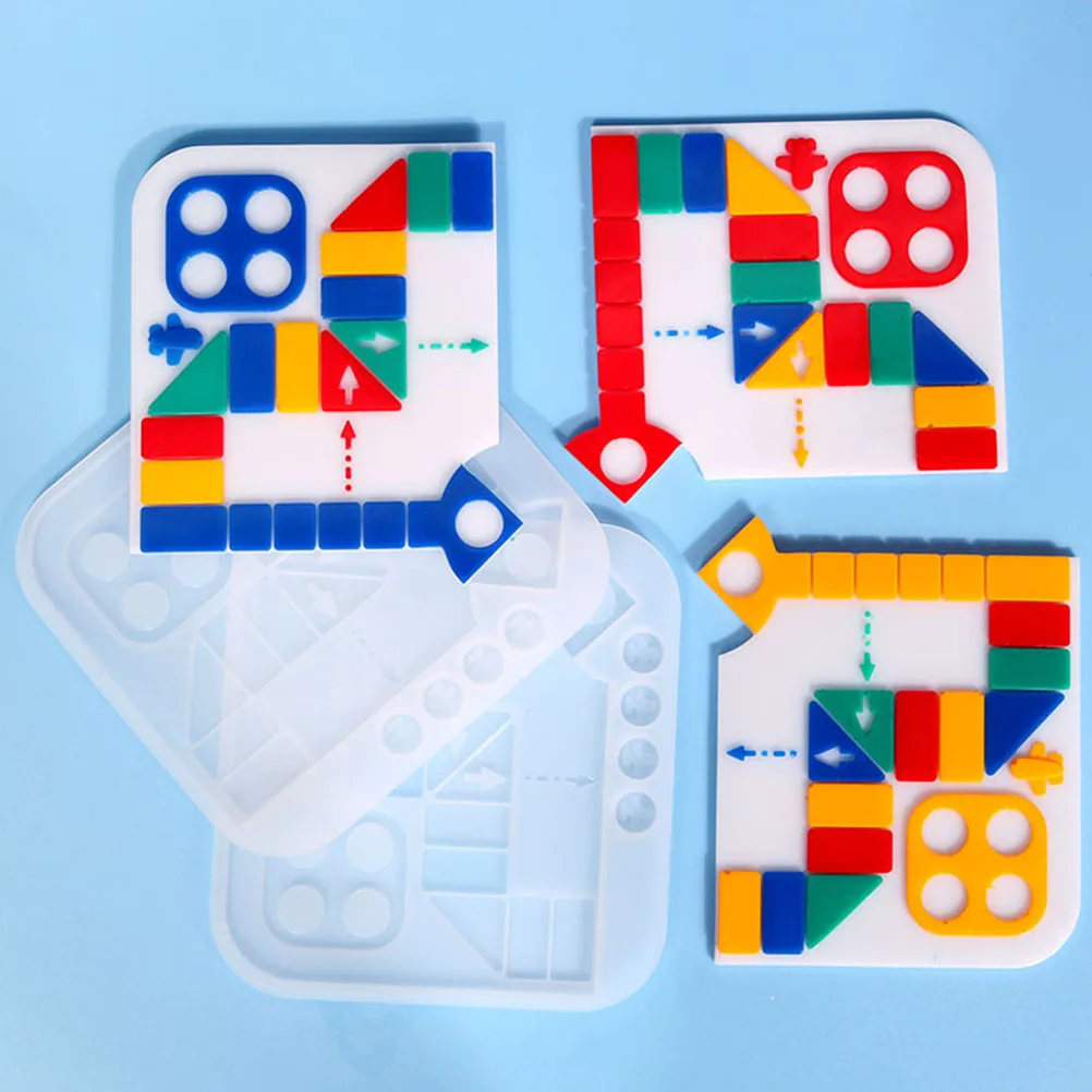 

2pcs Flying Chess Toy Reusable Aeroplane Molds Silica Gel Kids Accessory Durable Practical Safe Material Smooth Surface Easy