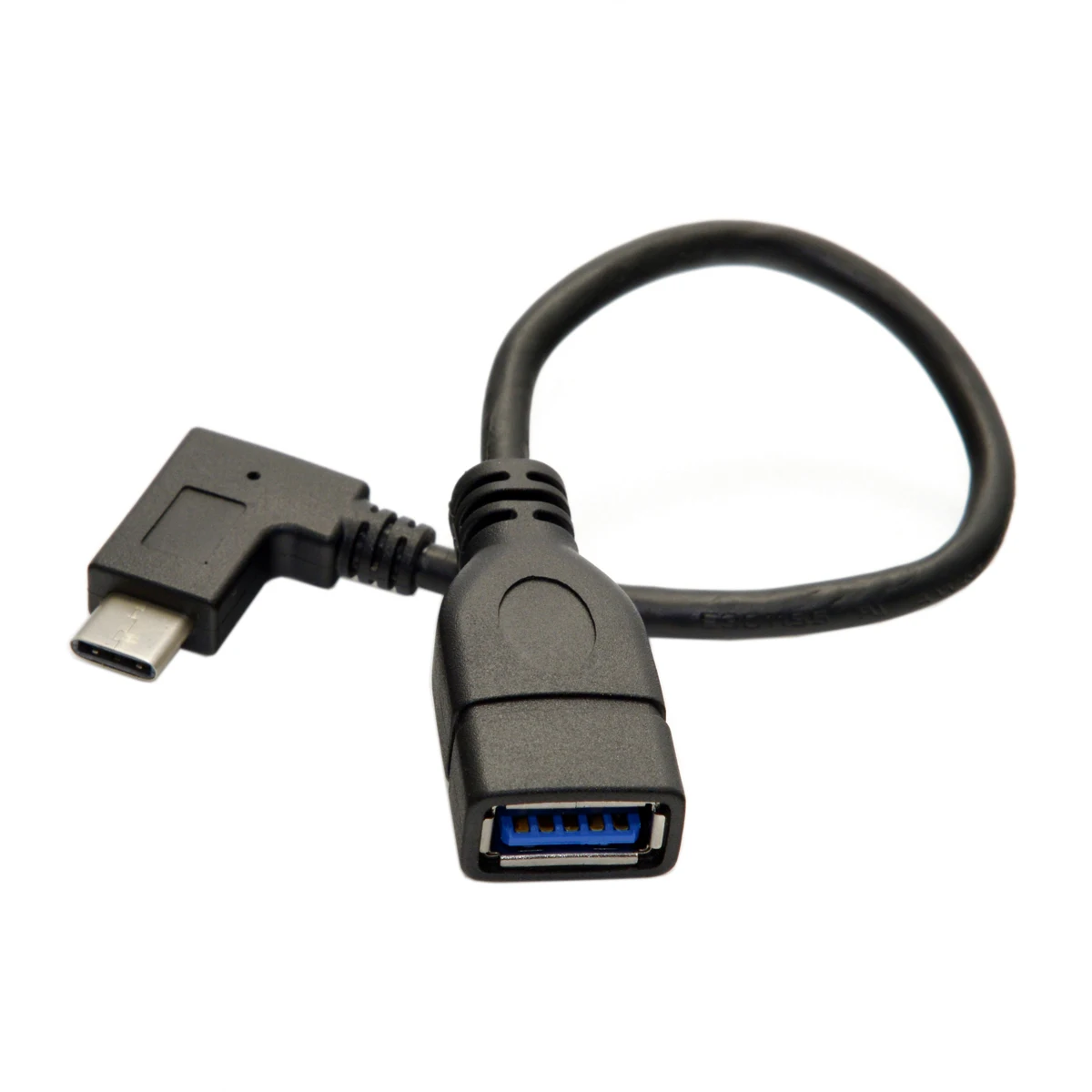 CYSM 90 Degree Right Angled USB-C USB 3.1 Type C Male to A Female OTG Data Cable for Tablet Mobile Phone 10cm 20cm