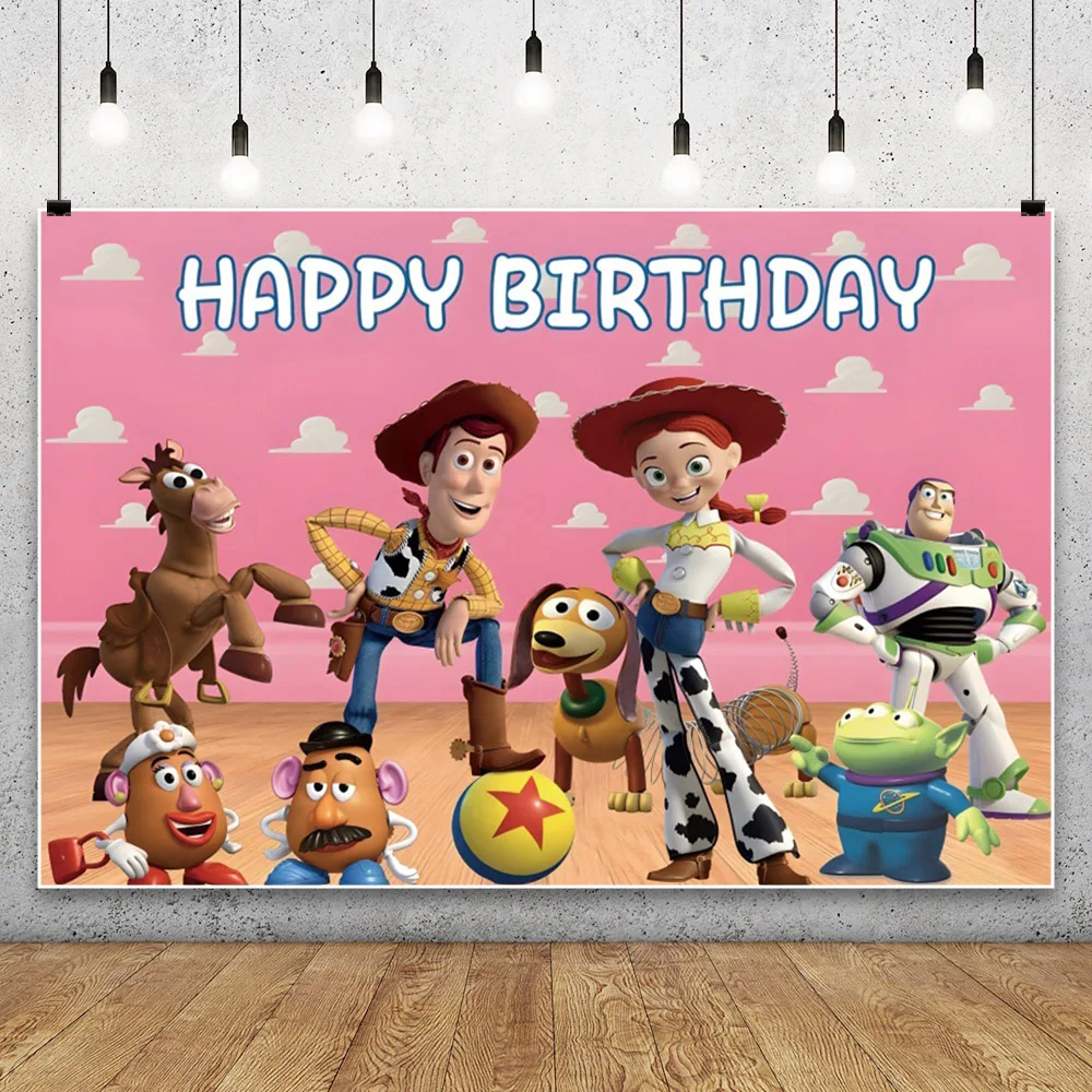 Toy Story Jessie Woody Background For Photography Baby Shower Birthday Party Decoration Props Supplies Photo Backdrop Customize