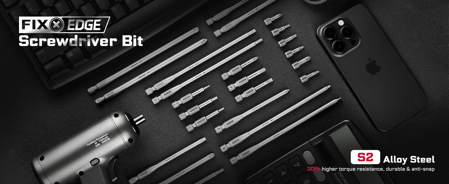 Geinxurn 13-teiliges Schraubendreher-Bit-Set, 6" Sechskant-Magnetische Legierungsstahl-Einsatz-Bits für Heimreparaturen – Detail 7