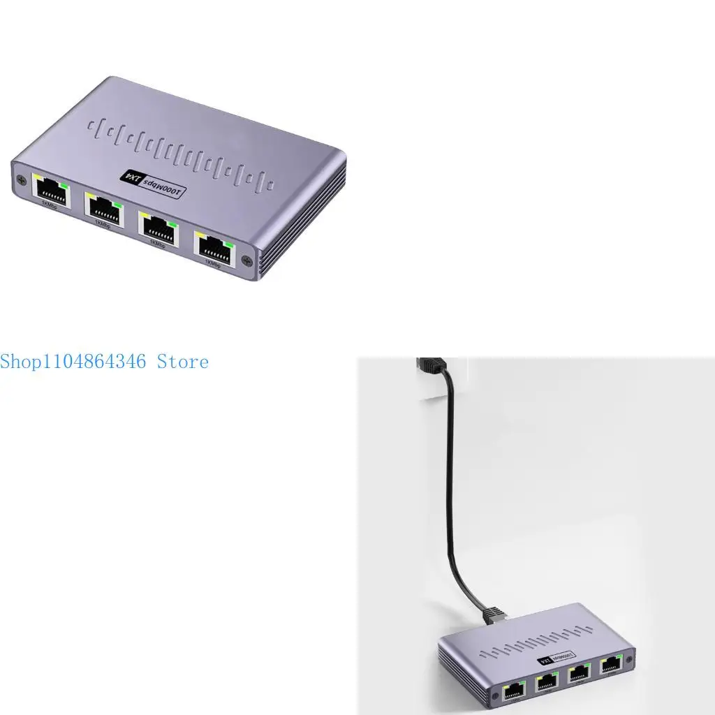 

5ASD Эффективное 1 в 4 выхода гигабит эфирное сплиттер алюминиевый адаптер