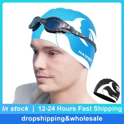 Silicone Men Women Long Hair Swim Pool Hat Sports Adults Protect Ears Swimming Hat Cover For Children Kids