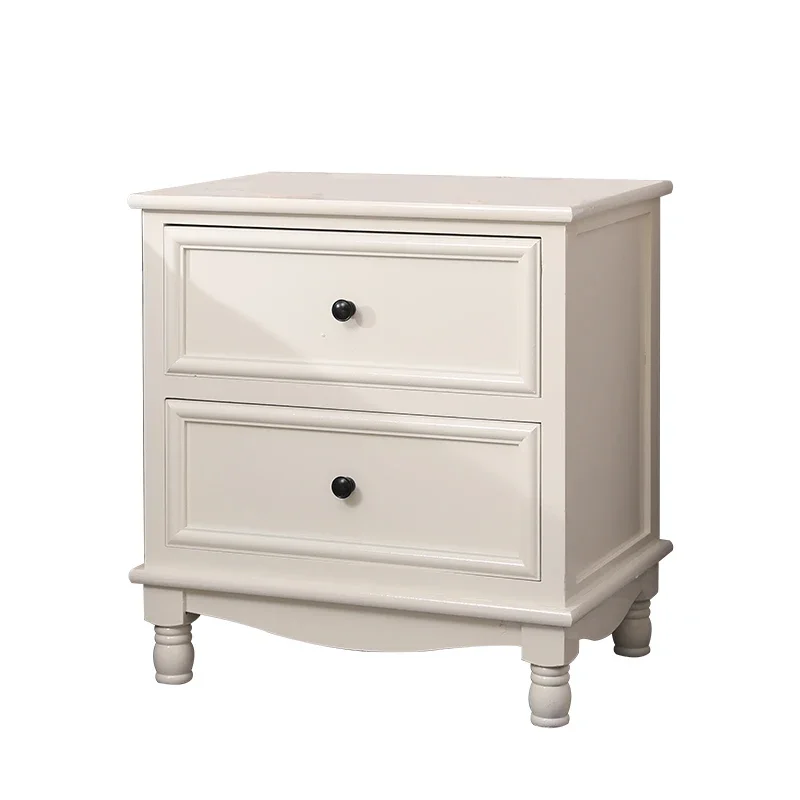 

Bedside table Small solid wood simple modern narrow side simple bedside table European-style locker fully equipped with two ches