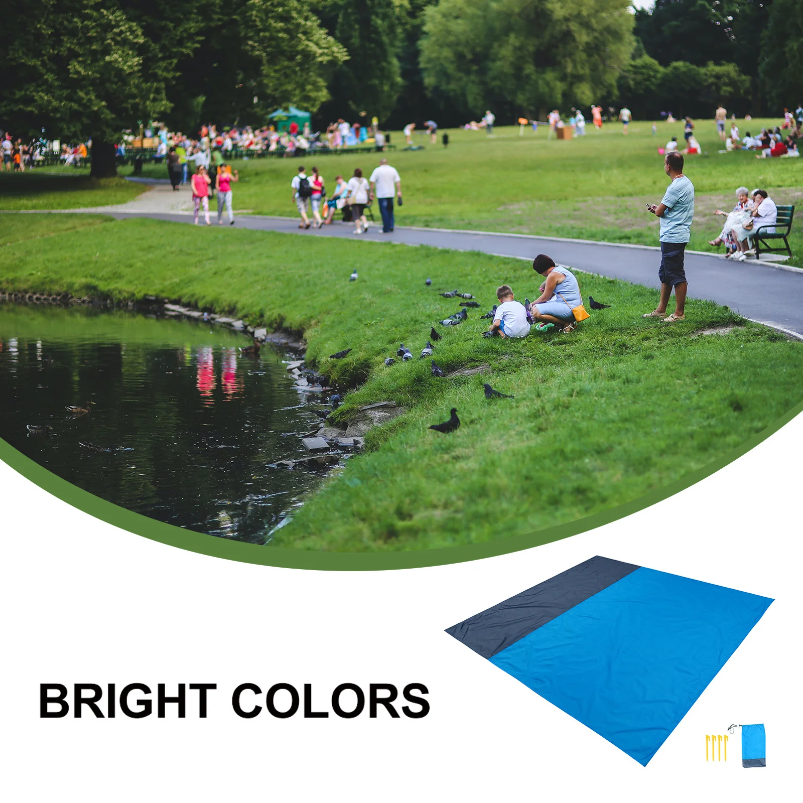 

1Pc Compact Waterproof Picnic Blanket Beach Mat Outdoor Sports Event Ground Mat