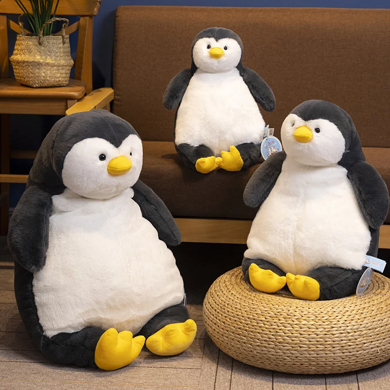 

Hot 45cm/60/80cm Kawaii Lazy Penguin Plush Toy Soft Fatty Animal Pillow Stuffed Doll Toys For Baby Kids Sofa Cushion