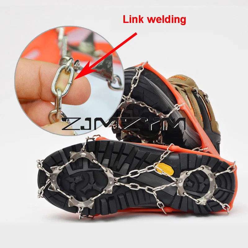 13 Teeth Anti-slip Climbing Crampons Outdoor Winter Ice Claws Snow Gripper Hiking Shoe Boot Grips Chain Spike