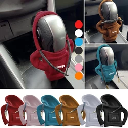 Car Gear Shift Sweatshirt Cover Shift Knob Hoodie Rod Protector For Jeep Renegade Compass Wrangler JK Cherokee Patriot Commander