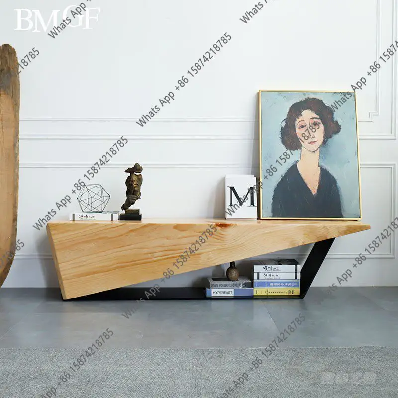 Workshop creative simple industrial style TV cabinet retro nostalgic designer solid wood bedroom audio-visual cabinet