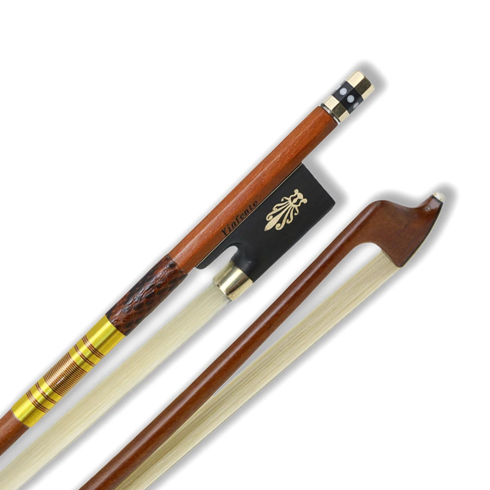 4/4 Full Size New Violin Bow advance Brazilian wood Ebony Frog Bow Lightweight Balanced