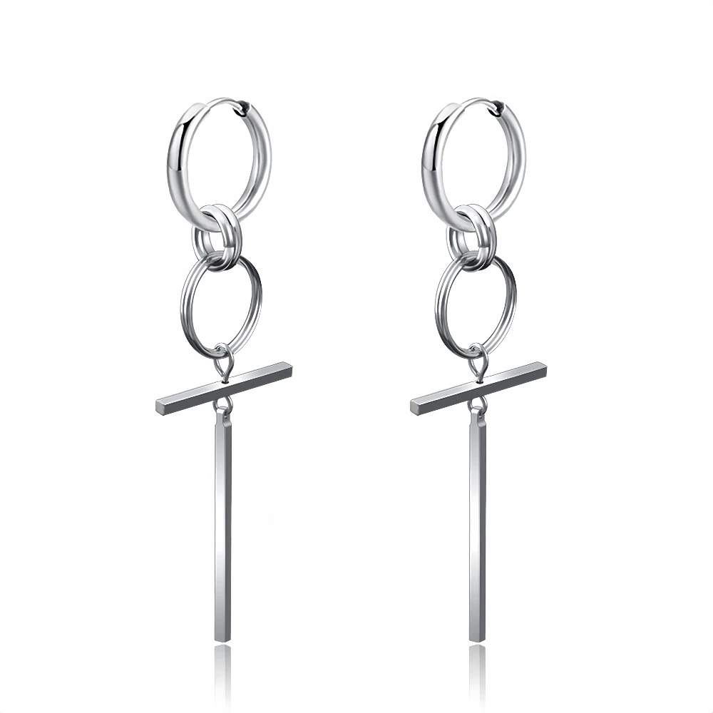 Koreanische Punk Rock Männer Frauen Lange Hängen Hip-hop Edelstahl Tragus Piercing Hoop Street Pop Ohrring Jungs Zubehör schmuck