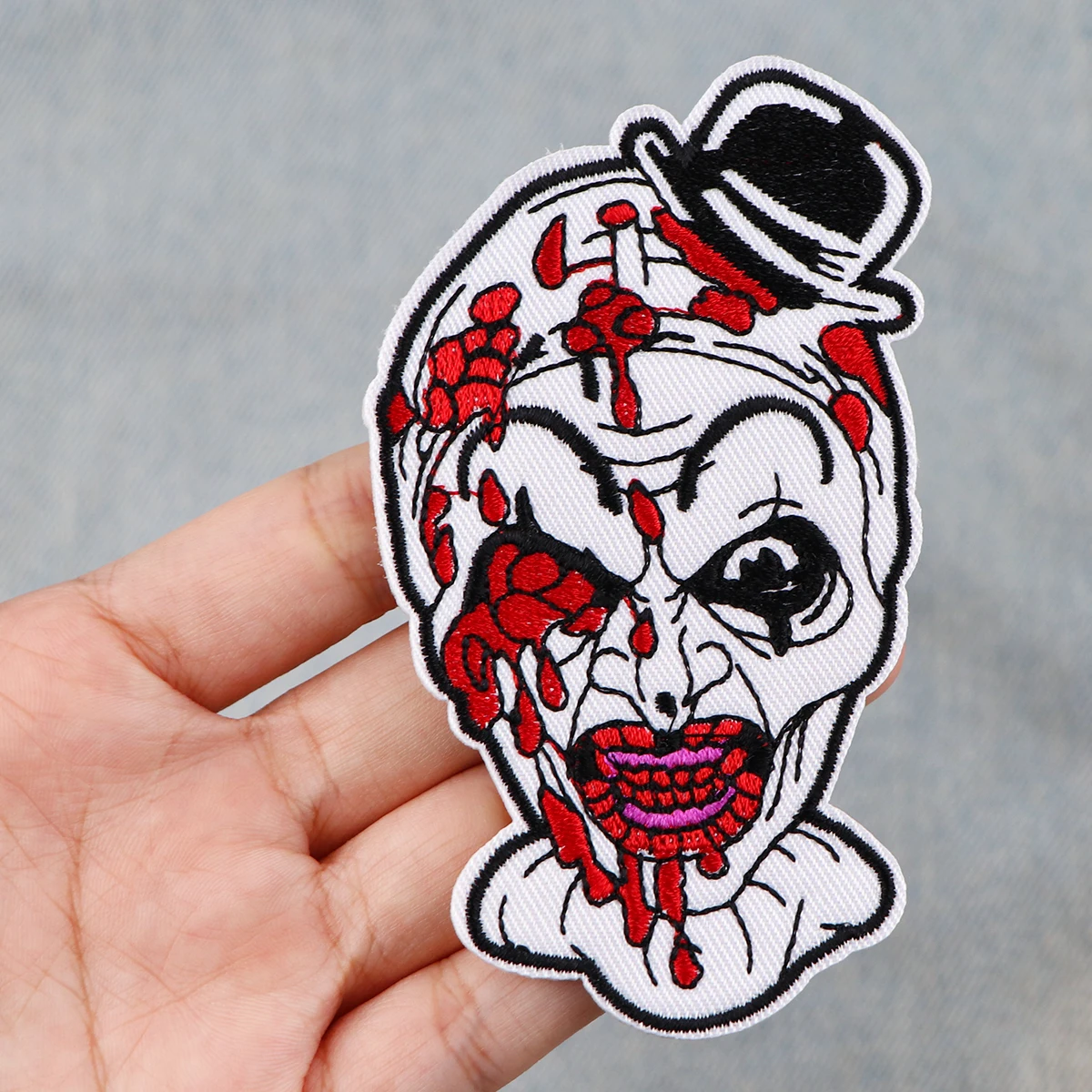 Clown Embroidery Clothes Patch Backpack Badge Applique For Clothing Thermoadhesive Iron On Patches For Jackets DIY Stickers