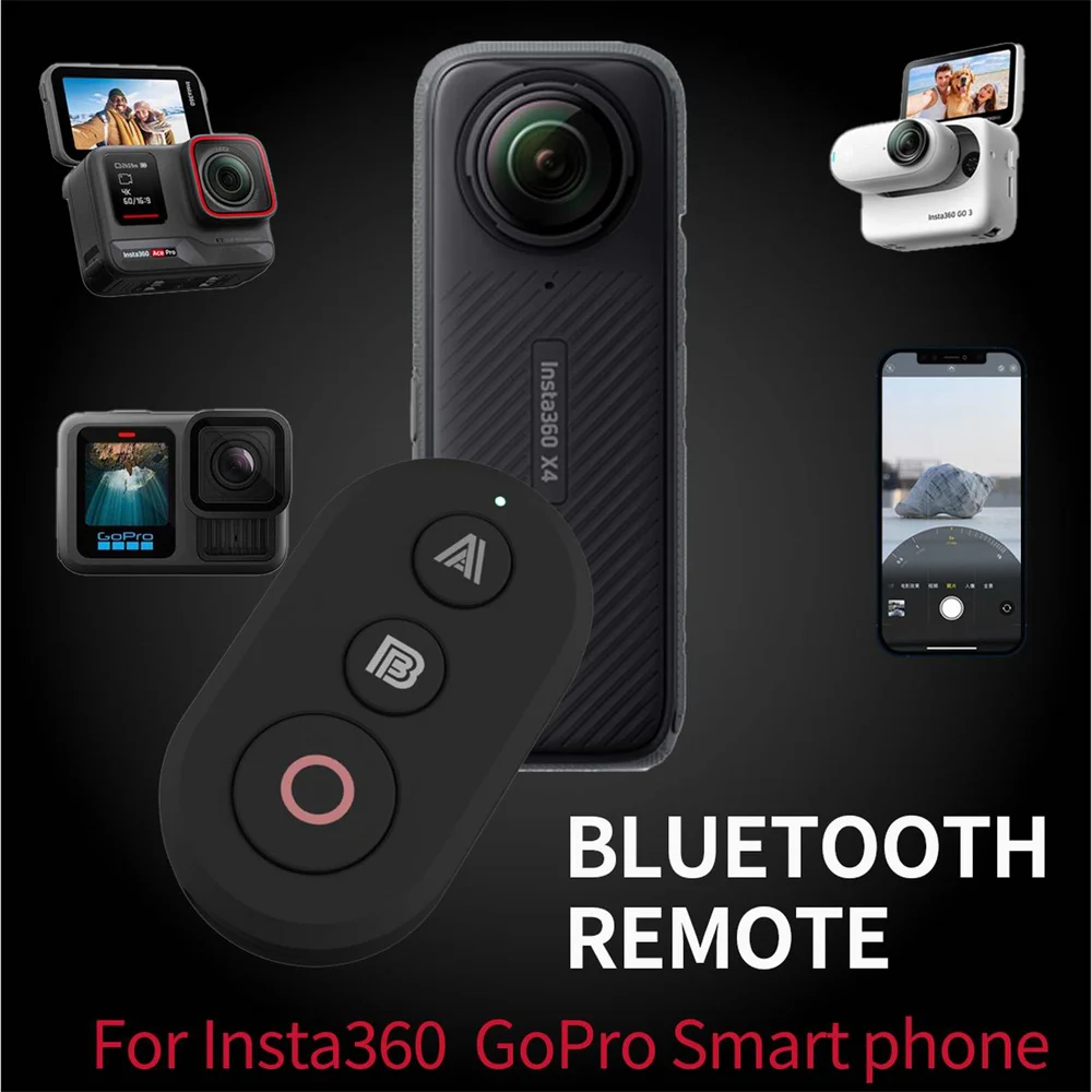 

Phone Bluetooth Remote Control for Insta360 X4 X3 X2 Insta 360 Ace Pro 2 GoPro 13 12 11, Photography Shutter Release Controller