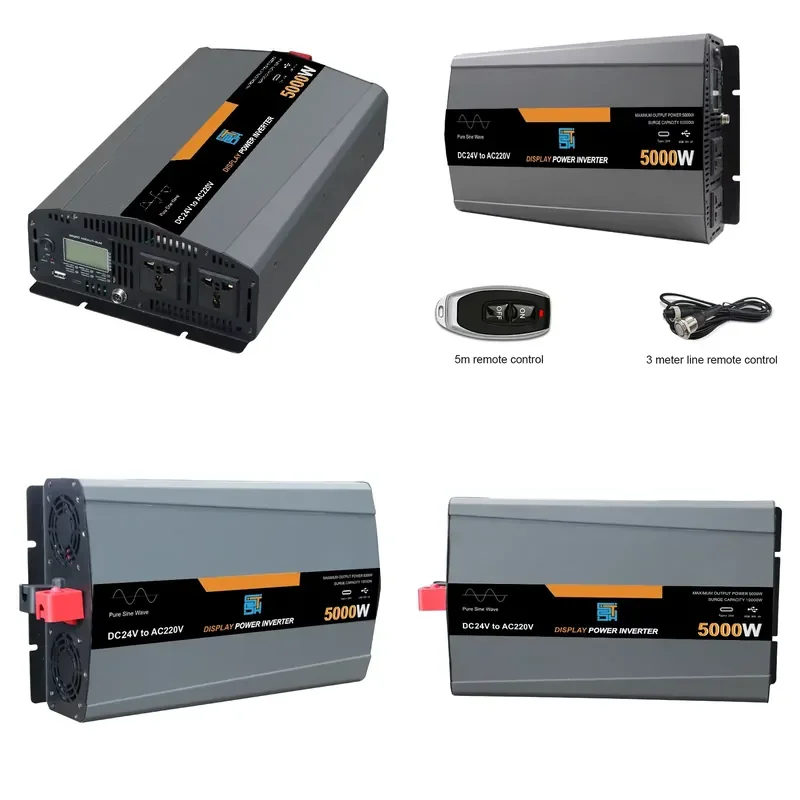 for Reverse DC 12V 24V 48V to AC 110V 220V Pure Sine Wave Power Inverter 3000W 4000W 5000W 6000W Off Grid Solar Inverter