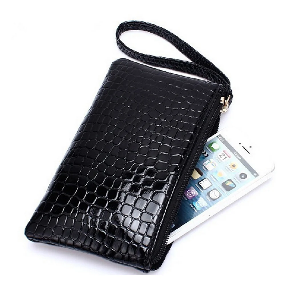 

Women Handbag Wallet Crocodile Patterned Lady Fashionable (Black) Women Wallet Clutch Wallet