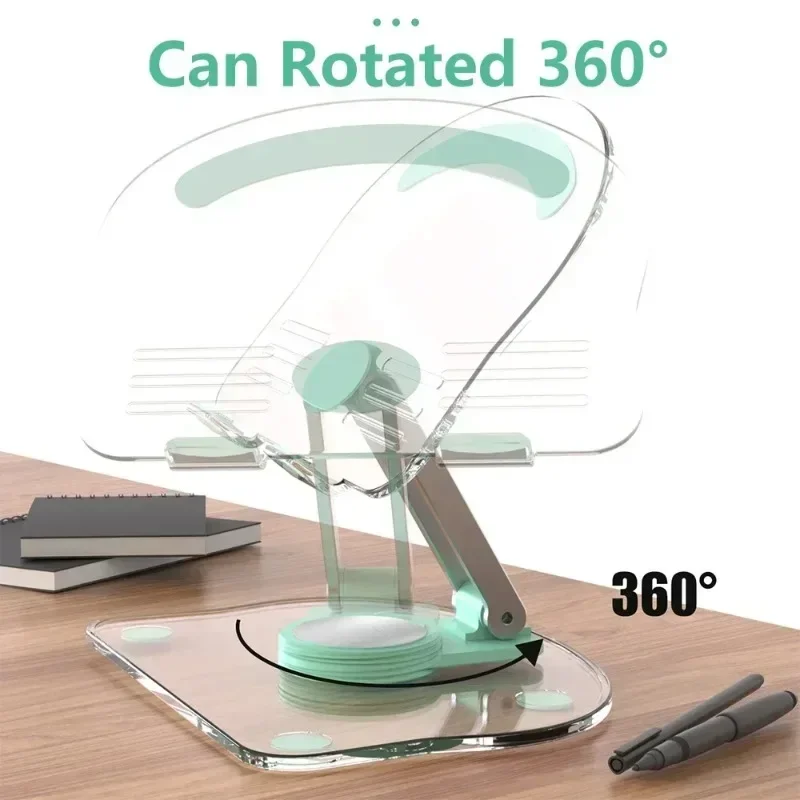 

360° Rotation Tablet Desktop Stand Suitable for iPad Pro 9.7 Air 4 5 Mini 6 11 Mi Pad Transparent Acrylic Desktop Phone Stand
