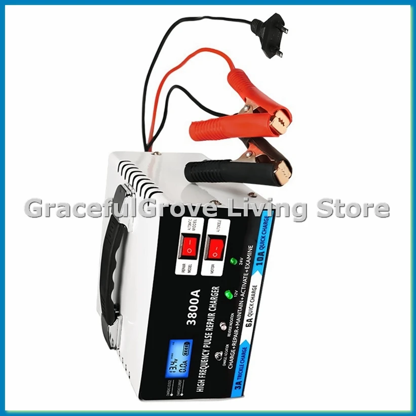 

Мощное полностью автоматическое зарядное устройство для автомобильных аккумуляторов, быстрое зарядное устройство для свинцово-кислотных аккумуляторов, устройство для восстановления заряда аккумуляторов 12В 24В, вилка EU - A09I