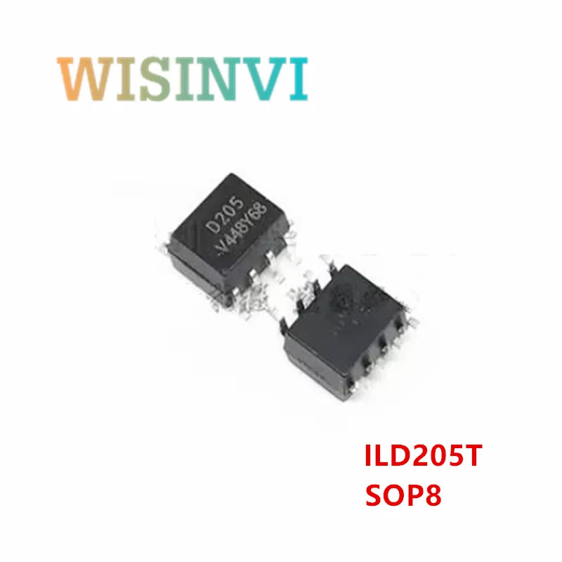 100PCS ILD217T ILD217 D217  ILD205T ILD205 D205 SOP8 Dual Channel Optocoupler Phototransistor