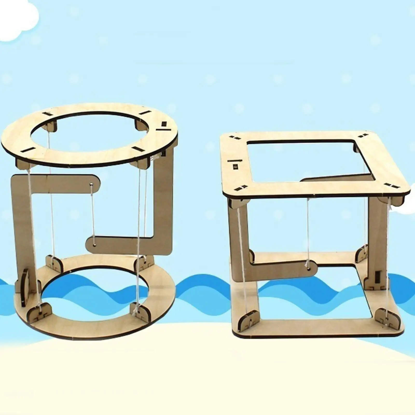Tensegrity Wooden Building Model Toy DIY Gravity Floating Science Experiment Kits for Kids 6 12 Years Early Education Creative