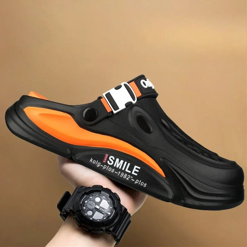 

Мужские сандалии, повседневная обувь, уличные пляжные сандалии, женские мягкие сабо, домашние летние шлепанцы с садовой подошвой, мужские массажные тапочки