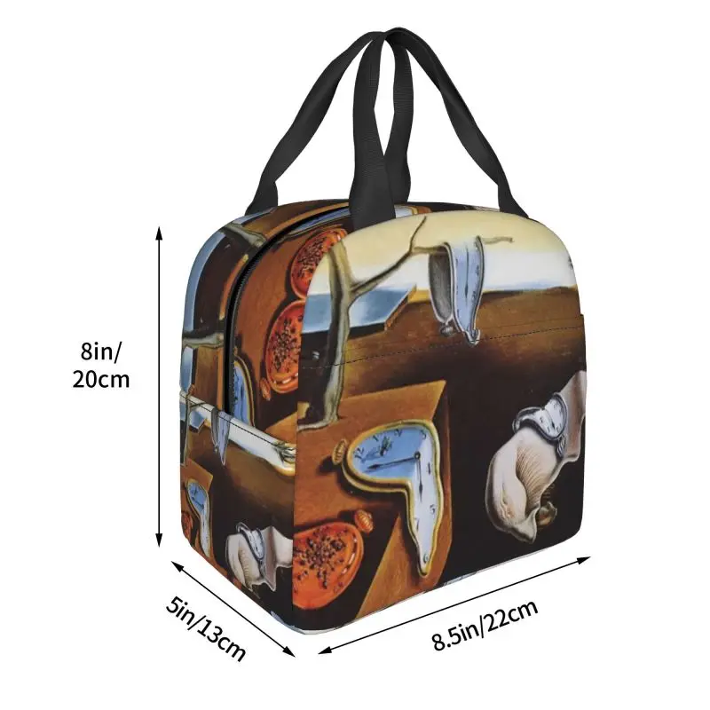 Salvador Dali The Persistence Of Memory Insulated Lunch Bags for Camping Travel Artist Portable Thermal Cooler Lunch Box Women