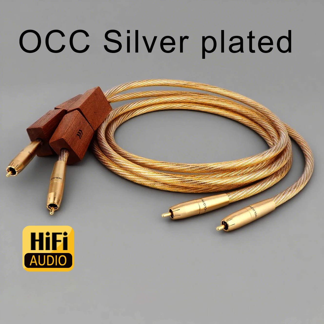 

Pair Gold RCA Audio Cable 8N OCC Gold Plated Reference Audio Line With RCA XLR Plug For Amplifier