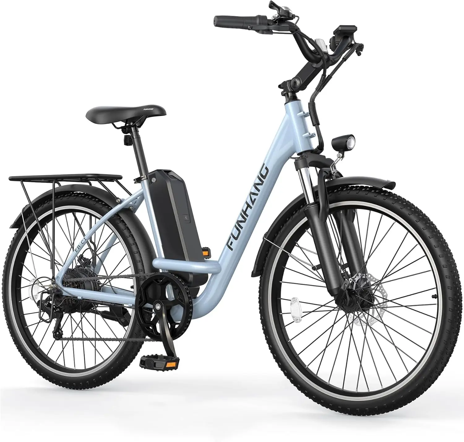 

Electric Bike for Adults, 26" City Cruiser Ebike with 1000W Peak Motor, 20MPH 50 Miles Commuter Adult Electric Bicycles with 48V