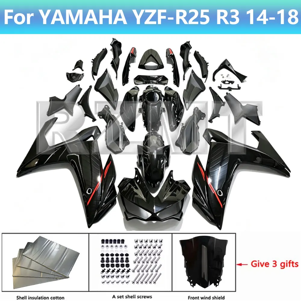 YZF R25 R3 14-18 Motorcycle Fairing Set For YAMAHA YZF-R25 R3 2014-2018 Body Kit Decoration Plastic Guard Plate Shell Injection