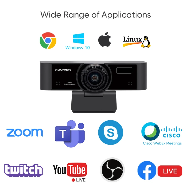 Webcam  Full HD 1080P Web Camera Autofocus With Microphone USB Web Cam For PC Computer Mac Laptop Desktop YouTube Webcamera