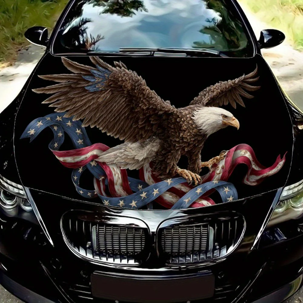 Виниловая пленка для автомобиля Dominant Eagle, звезды и полосы, водонепроницаемая наклейка на капот автомобиля из ПВХ, самоклеящиеся устойчивые к царапинам наклейки для