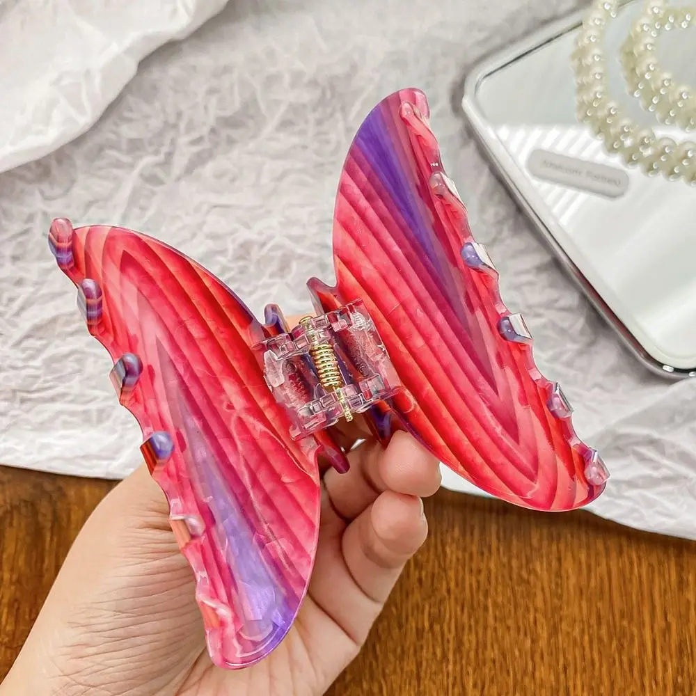 

Elegant Colorful Flower Hair Claw Acrylic Korean Style Hair Claw Clip Hair Accessories Headdress Acrylic Shark Clip Back Of Head