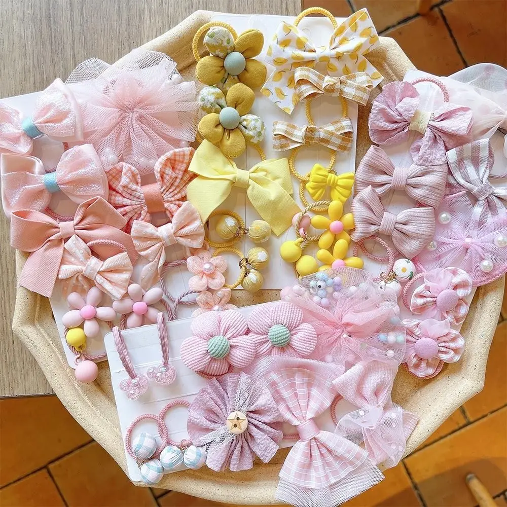 10-teilig/Set niedlich gute Blume elastische Netz bogen Gummiband Baby Haarring Kopfs eil