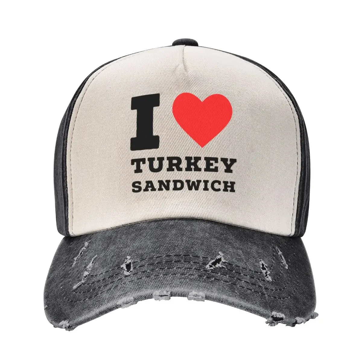 

I love turkey sandwich Baseball Cap Hat Man Luxury fishing hat Trucker Cap Woman Men's