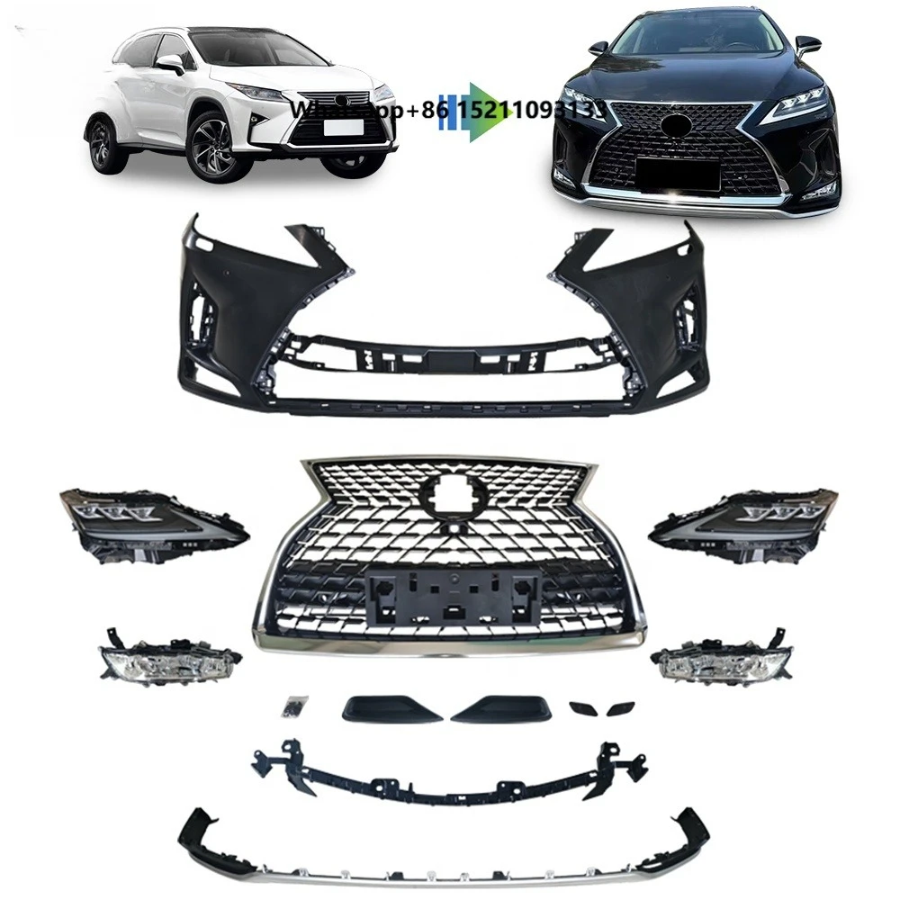 Upgrade 2021 Rx Car Body Kits for LE-XUS 2016-2019 RX Upgrade RX300 RX200T RX450 Front Bumper Grille with Headlamp