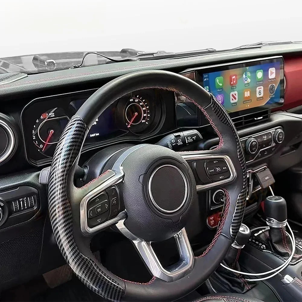 

12.3 Inch Multimedia Android Car Stereo Radio For Jeep Wrangler 2018-2021 GPS Navigation Carplay 4+64 WIFI Auto Headunit Monitor