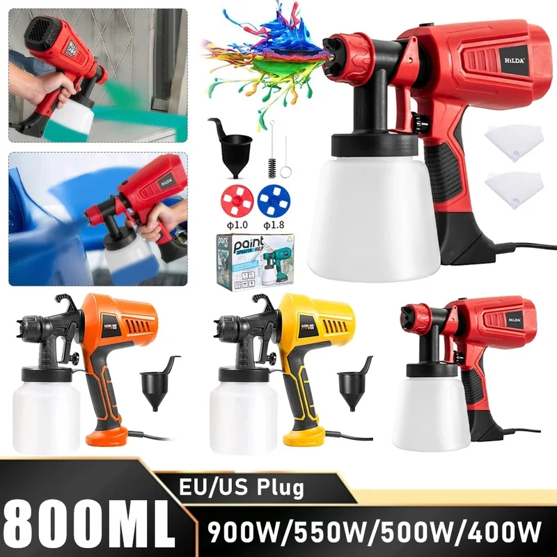 

Electric High Power Paint Sprayer, 800ML, for Auto, Furniture, Steel Coating, Fencing, Decking, Garden, DIY Projects