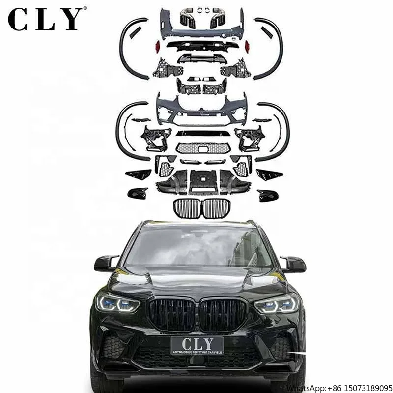 Front Rear Car Bumpers for 2020+  X5 G05 Facelift X5M Body Kits Grille Wheel Arch Fender Vents Rear Mirror Shell Diffuser Tip