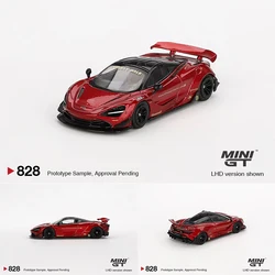 PreSale MINIGT 828 1:64 LBWK MCL 720S GEM Red Diecast Car Model Collection Toys