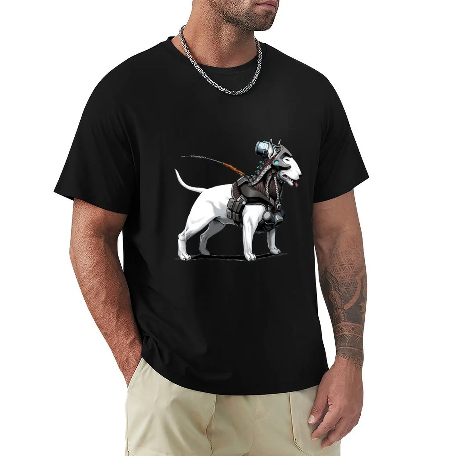 

Tech Bull Terrier T-Shirt Work Basic Short Sleeve Top