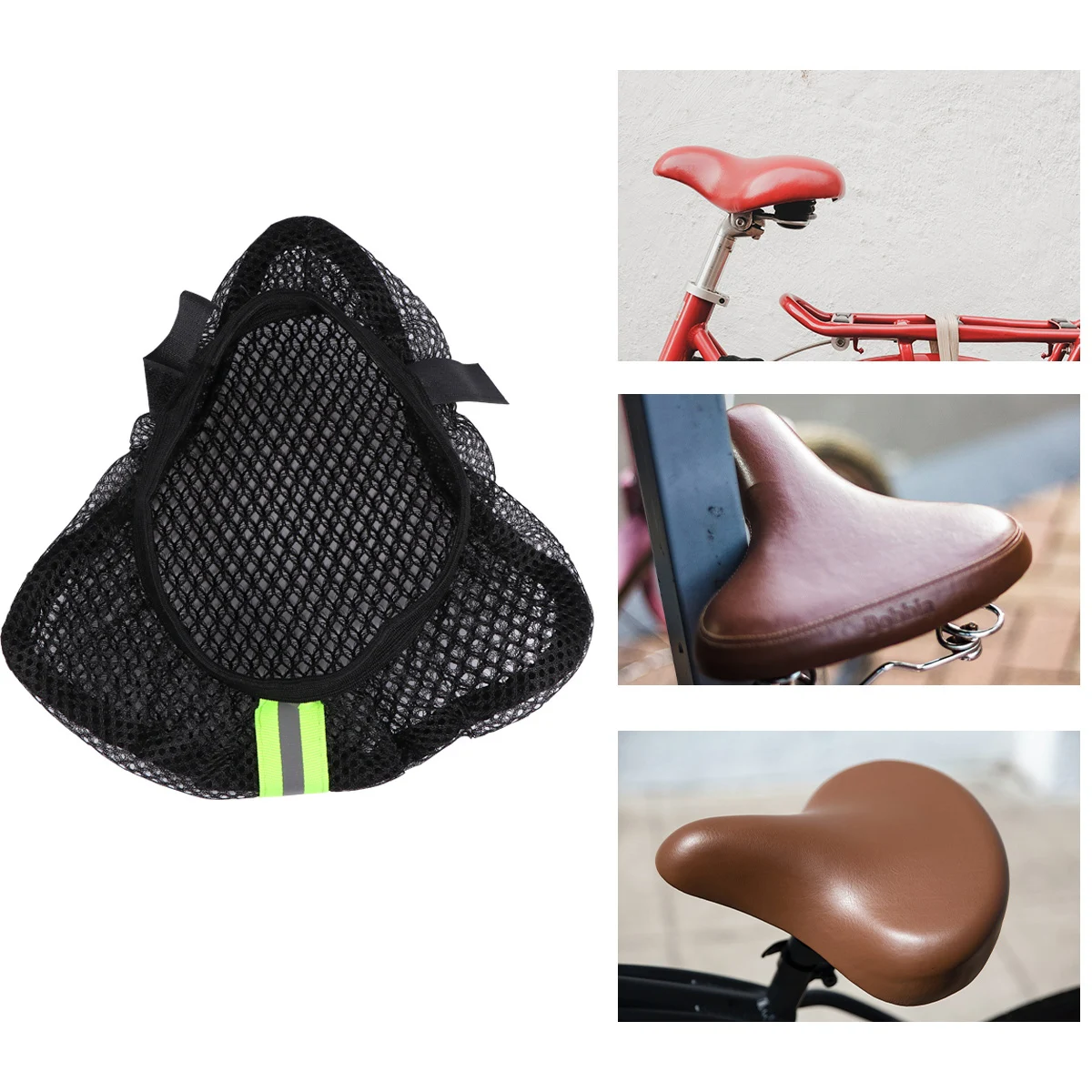 

3 Pcs Black Cushion Pad for Bicycle Seat Sunscreen Cover Bike Accessories Supplies