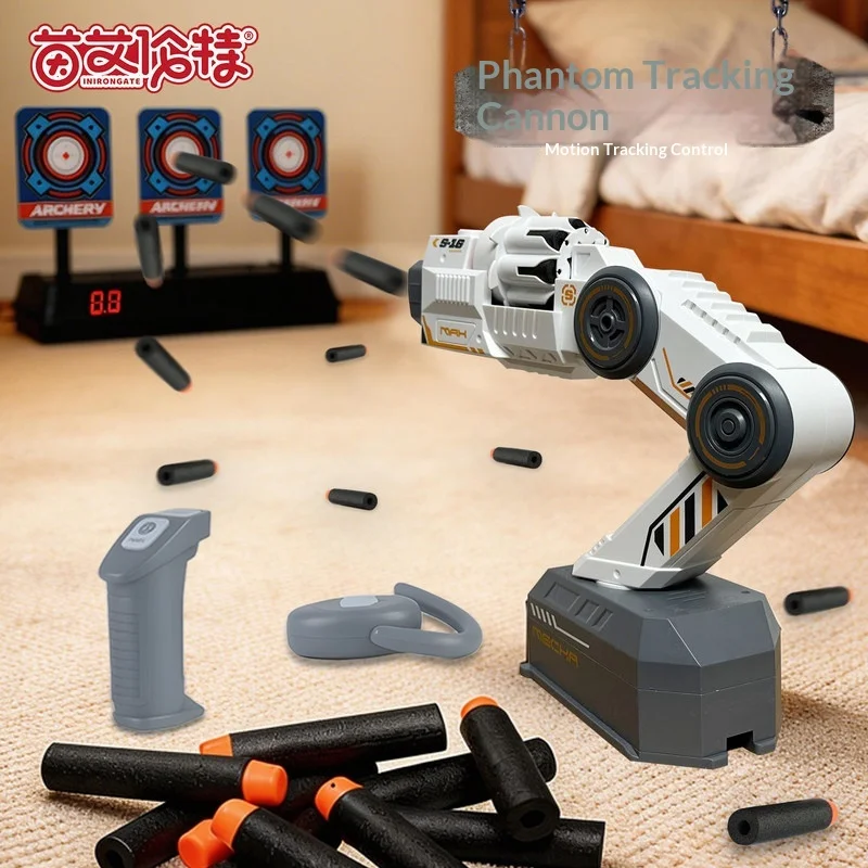 

Игровой комплекс S16 AI Phantom Tracking Blaster с соматосенсорным управлением, вращающимся магазином, интерактивная развивающая игрушка для родителей и детей, для мальчиков